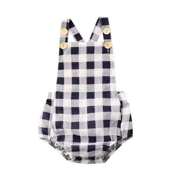 Gingham Blue Romper