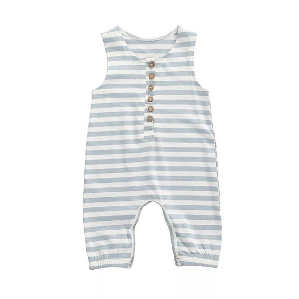 Light Blue Striped Jumpsuit