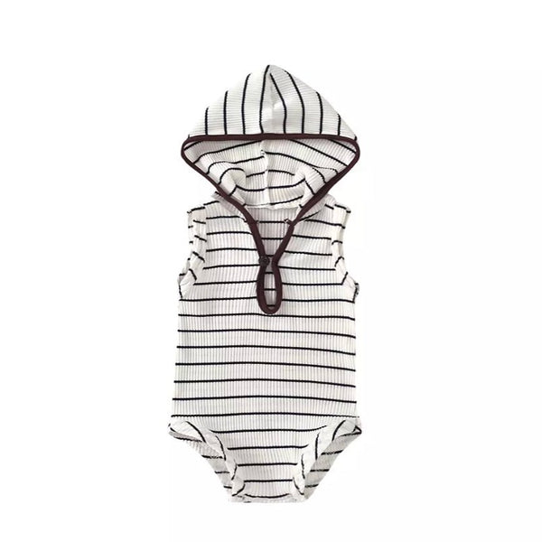 Striped Hooded Romper