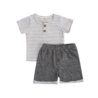 Gray Striped Set