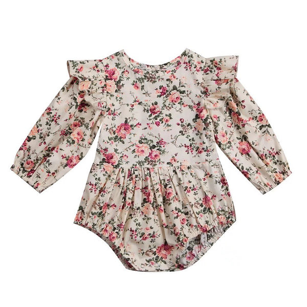 Long Sleeved Floral Romper