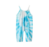 Aqua Tie Dye Jumpsuit