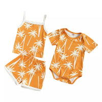 Orange Palms Set