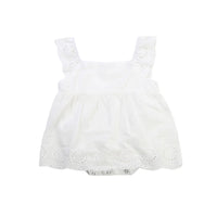 White Cotton Romper