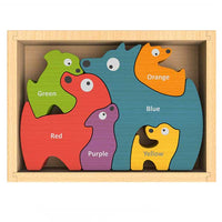 Dog Family Bilingual Color Puzzle