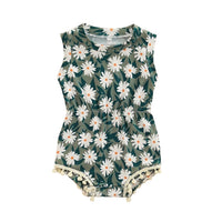 Green Floral Romper